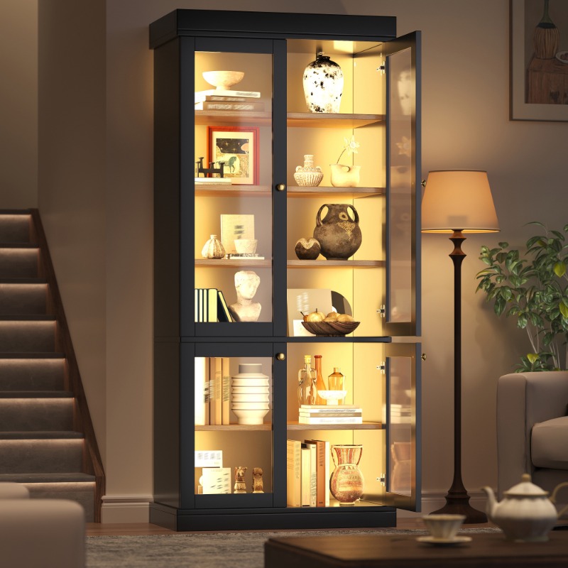 خزانة عرض زجاجية حديثة مستقلة  - مراجعة Interior Design Lighting Layout وسعره