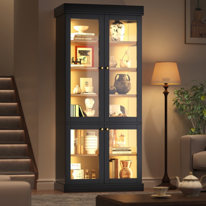 خزانة عرض زجاجية حديثة مستقلة  - مراجعة Interior Design Lighting Layout وسعره