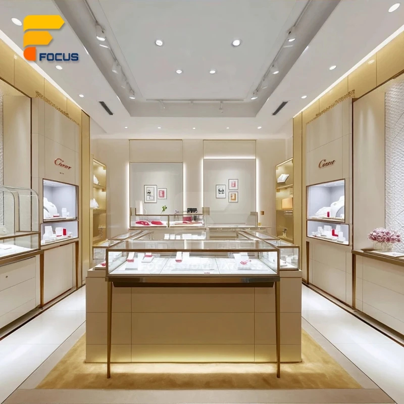 تصميم متجر مجوهرات فاخر مع واج - مراجعة Interior Design Lighting Layout وسعره