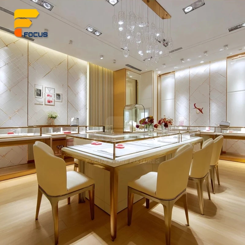 تصميم متجر مجوهرات فاخر مع واج - مراجعة Interior Design Lighting Layout وسعره
